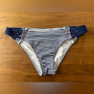 Like new, Victoria’s Secret Bikini Bottom, Size M, Blue and white stripe